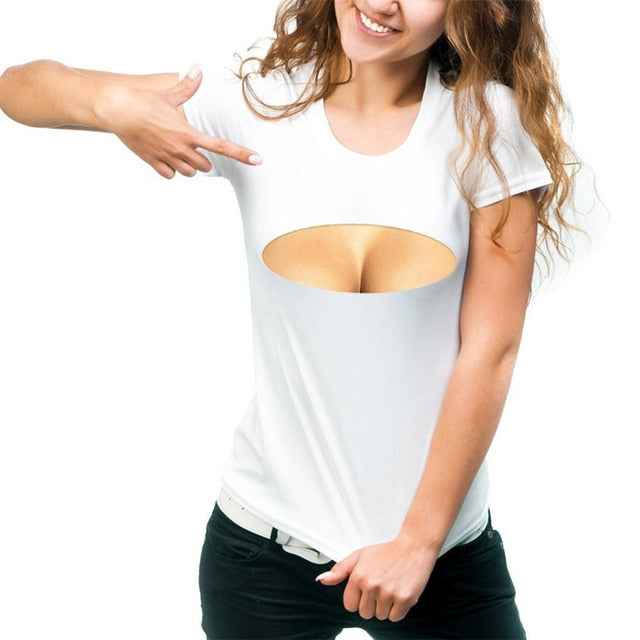 2019 Women T-shirts Summer Cool Tops Casual 3D Big Boobs Sexy Breast D loraineannabelle 2019 Women T-shirts Summer Cool Tops Casual 3D Big Boobs Sexy Breast D loraineannabelle