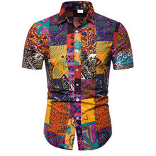 Load image into Gallery viewer, Mens Hawaiian Shirt Male Casual camisa masculina Printed Beach Shirts Short Sleeve brand clothing Free Shipping Asian Size 5XL