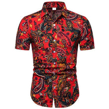 Load image into Gallery viewer, Mens Hawaiian Shirt Male Casual camisa masculina Printed Beach Shirts Short Sleeve brand clothing Free Shipping Asian Size 5XL