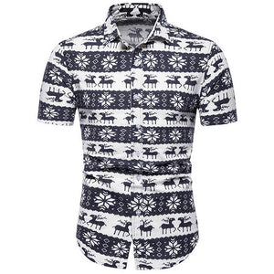 Mens Hawaiian Shirt Male Casual camisa masculina Printed Beach Shirts Short Sleeve brand clothing Free Shipping Asian Size 5XL