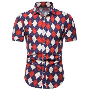 Mens Hawaiian Shirt Male Casual camisa masculina Printed Beach Shirts Short Sleeve brand clothing Free Shipping Asian Size 5XL