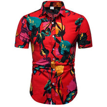 Load image into Gallery viewer, Mens Hawaiian Shirt Male Casual camisa masculina Printed Beach Shirts Short Sleeve brand clothing Free Shipping Asian Size 5XL