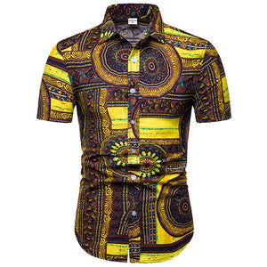 Mens Hawaiian Shirt Male Casual camisa masculina Printed Beach Shirts Short Sleeve brand clothing Free Shipping Asian Size 5XL