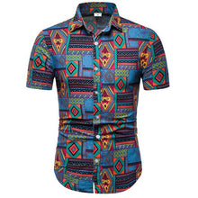 Load image into Gallery viewer, Mens Hawaiian Shirt Male Casual camisa masculina Printed Beach Shirts Short Sleeve brand clothing Free Shipping Asian Size 5XL