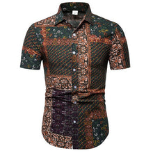 Load image into Gallery viewer, Mens Hawaiian Shirt Male Casual camisa masculina Printed Beach Shirts Short Sleeve brand clothing Free Shipping Asian Size 5XL