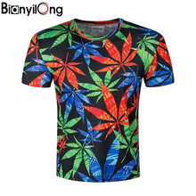 Load image into Gallery viewer, 3d Printed T-shirts Casual Man&#39;s T-shirt Short Sleeve Sweatshirt Clothing Tops 2019 New Fashion Woman Maple leaf natural scenery
