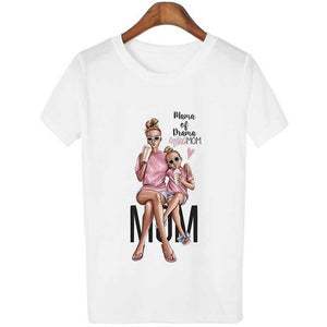 New Arrival 2019 T Shirt Vogue Tee Shirt Korean Fashion Clothing Harajuku Kawaii White Tshirt Super Mom Female T-shirt Mother's