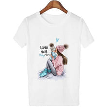 Load image into Gallery viewer, New Arrival 2019 T Shirt Vogue Tee Shirt Korean Fashion Clothing Harajuku Kawaii White Tshirt Super Mom Female T-shirt Mother&#39;s