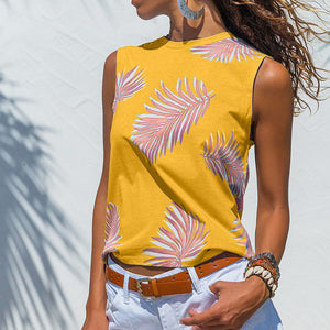 Women's Printing Sleeveless T-Shirt Print Sleeve Top Shirt New Summer Top Shirts Women Tops camisetas mujer Women's Clothing