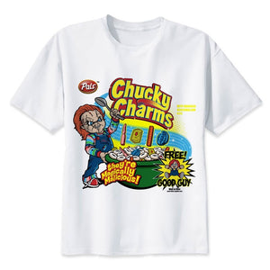 Chucky T Shirt Men High Quality Cool Streetwear Men T-shirt Casual Horror Tshirt Chucky Print O-Neck Male Clothing