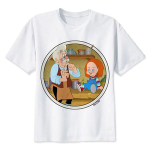 Chucky T Shirt Men High Quality Cool Streetwear Men T-shirt Casual Horror Tshirt Chucky Print O-Neck Male Clothing