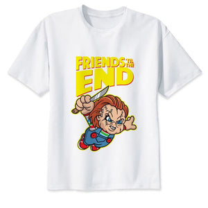 Chucky T Shirt Men High Quality Cool Streetwear Men T-shirt Casual Horror Tshirt Chucky Print O-Neck Male Clothing